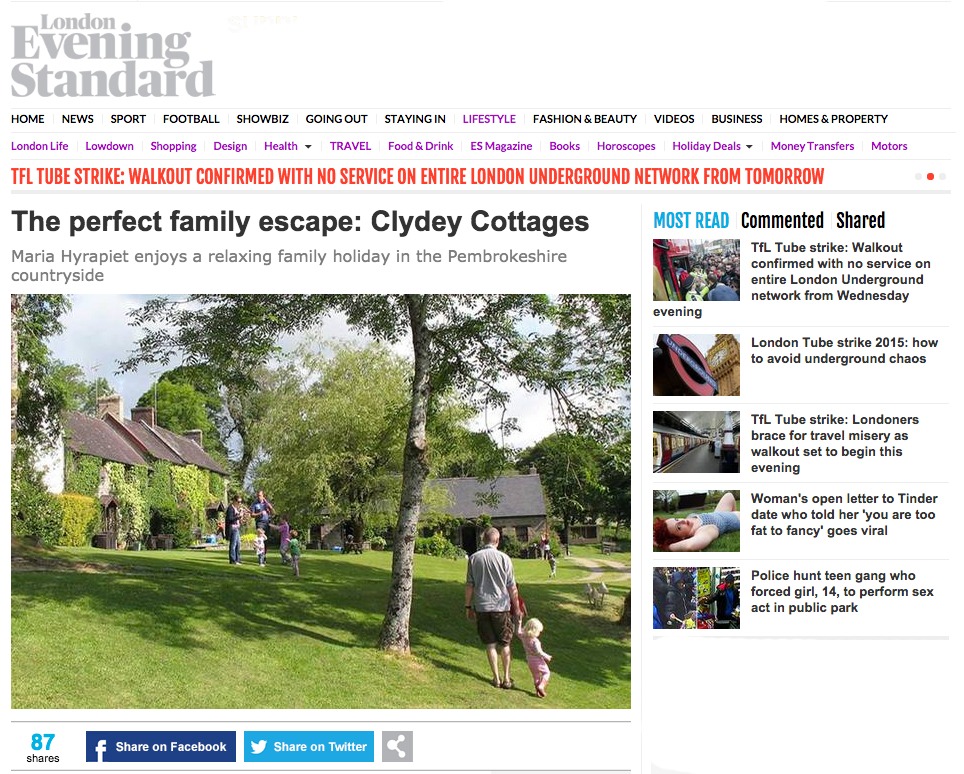 Evening Standard Feature July 2015